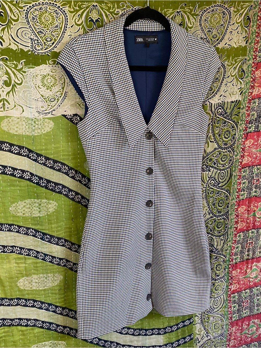 NWOT Zara Houndstooth Plaid Mckenna Mini Academia Preppy Dress Size Small - Picture 8 of 14